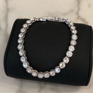 🔥Vintage - Crystal & Silver Tennis Bracelet
